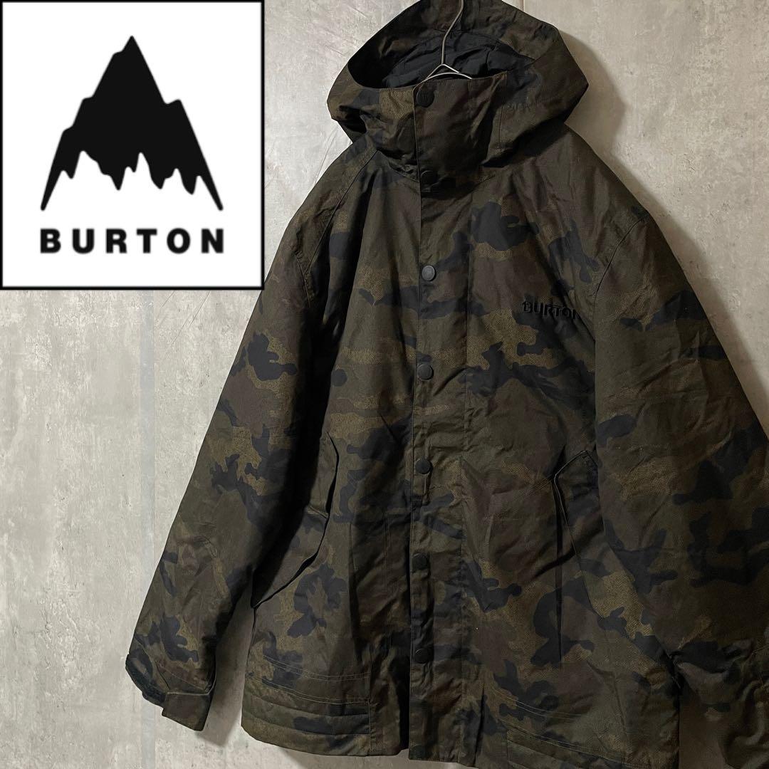 Burtonバートンスキーウェアスノーボードジャケットパーカー迷彩総柄カモフラ