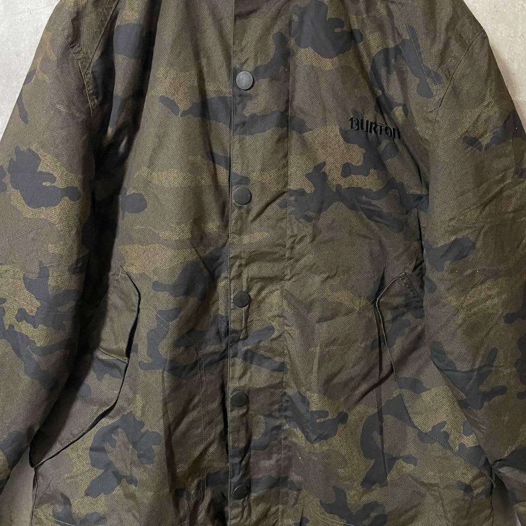 Burtonバートンスキーウェアスノーボードジャケットパーカー迷彩総柄カモフラ