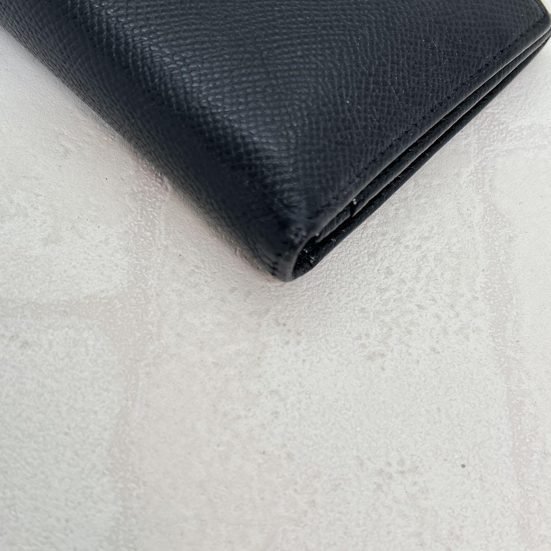 美品✨ブルガリ BVLGARI ロゴリング 長財布 ブラック 黒 シルバー金具