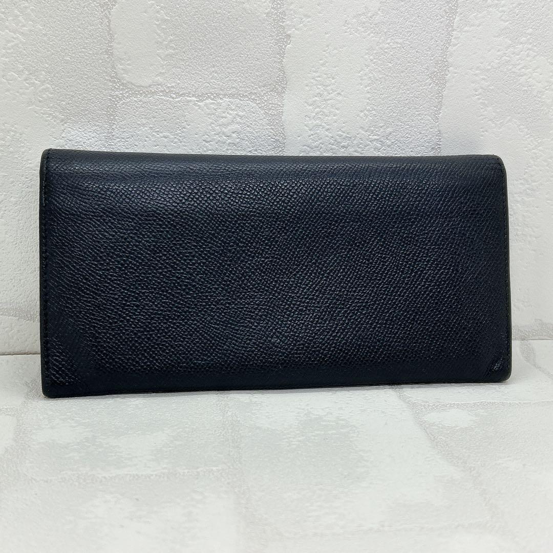 美品✨ブルガリ BVLGARI ロゴリング 長財布 ブラック 黒 シルバー金具