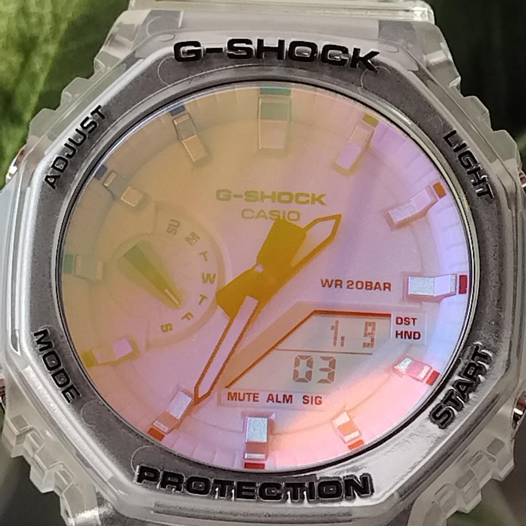 未使用級☆カシオ G-SHOCK GA-2100SRS-7AJF レインボー