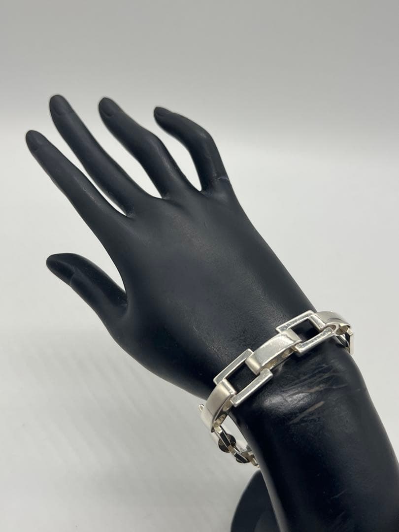 グッチ GUCCI スクエアリンク ブレスレット SV925 オールド 希少