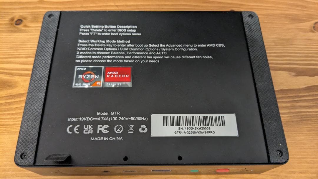 Beelink GTR4 ミニPC Ryzen9 4900H Windows11