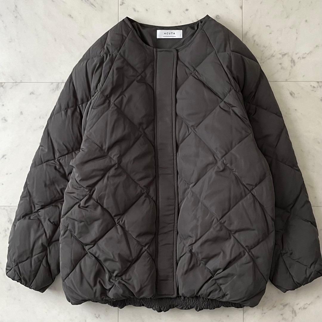 美品＊アーバンリサーチ コクーンキルティングダウン acuta カーキグレー系
