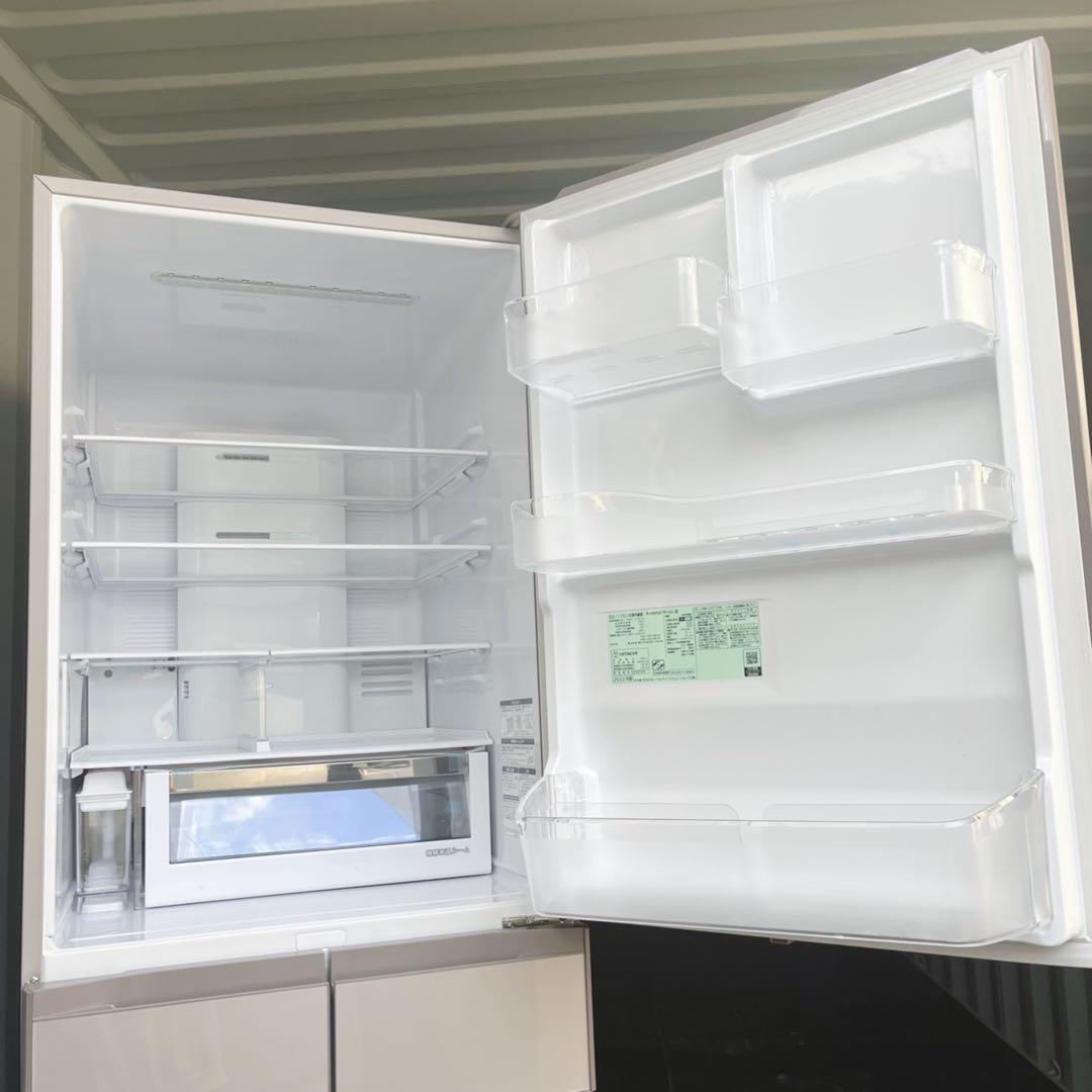 取付無料！高性能日立まるごとチルド搭載 クリスタルシャンパン5ドア冷蔵庫！洗濯機