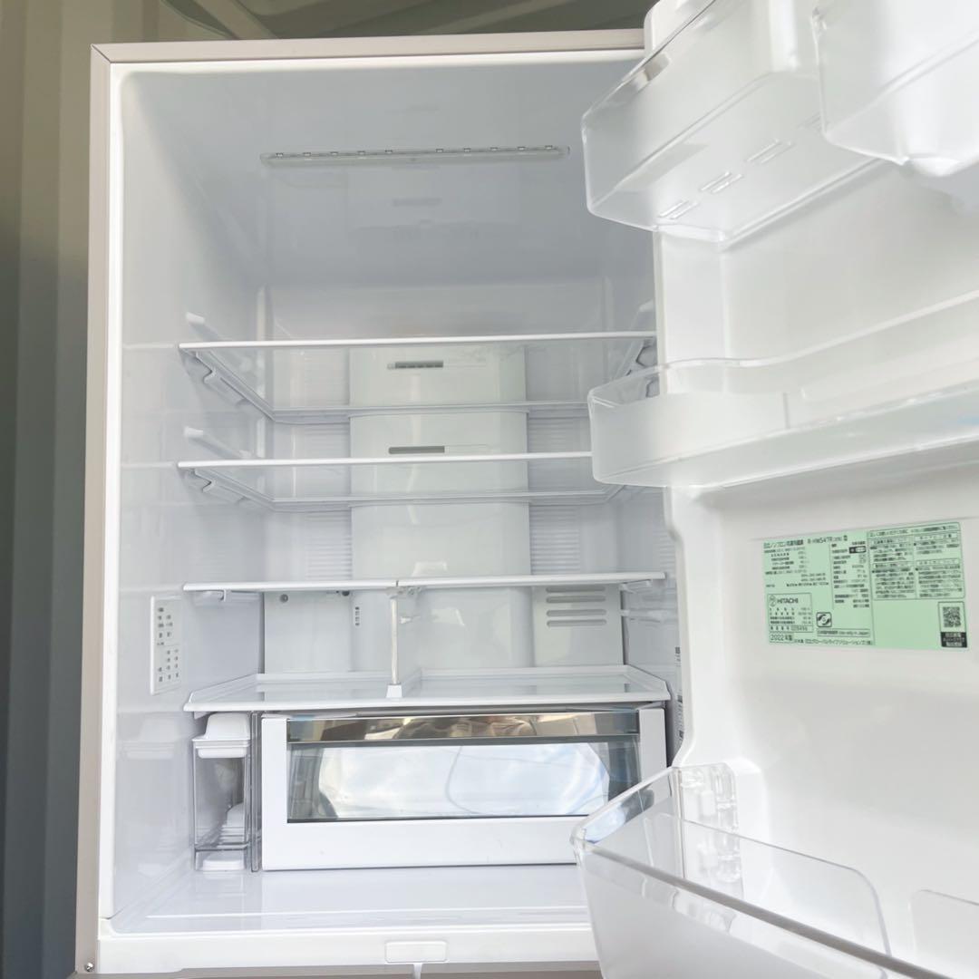 取付無料！高性能日立まるごとチルド搭載 クリスタルシャンパン5ドア冷蔵庫！洗濯機