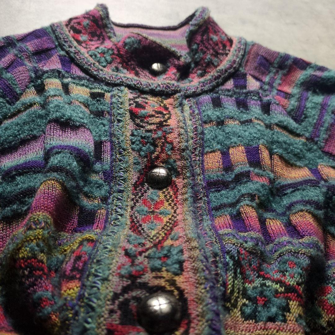 М.&KYOKO 佐藤繊維 ニットコート ロングカーディガン