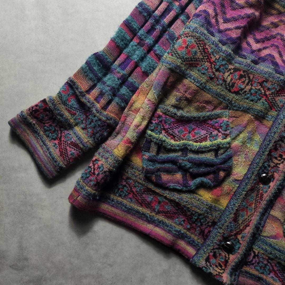 М.&KYOKO 佐藤繊維 ニットコート ロングカーディガン