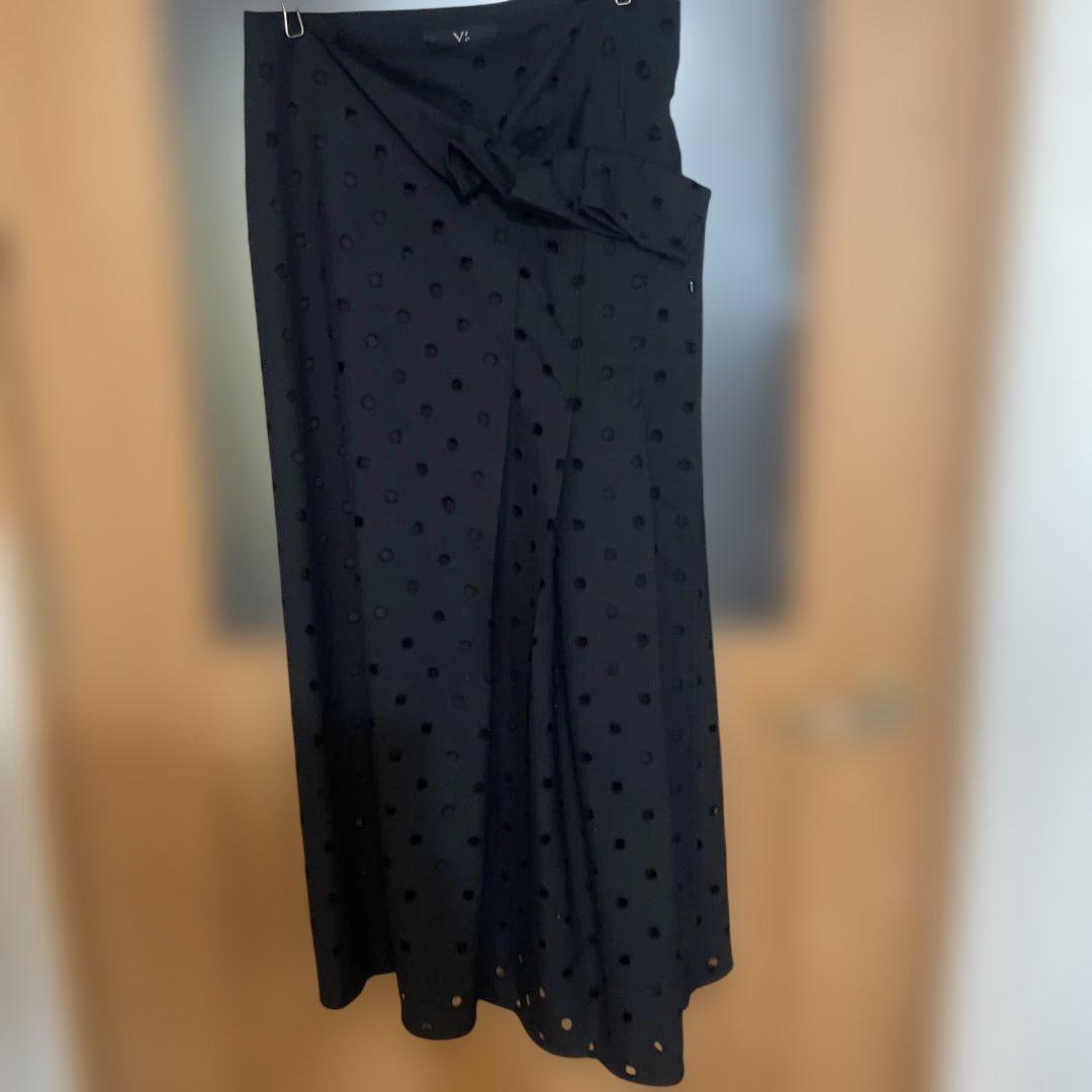 Y's プリーツ ロング巻きスカート