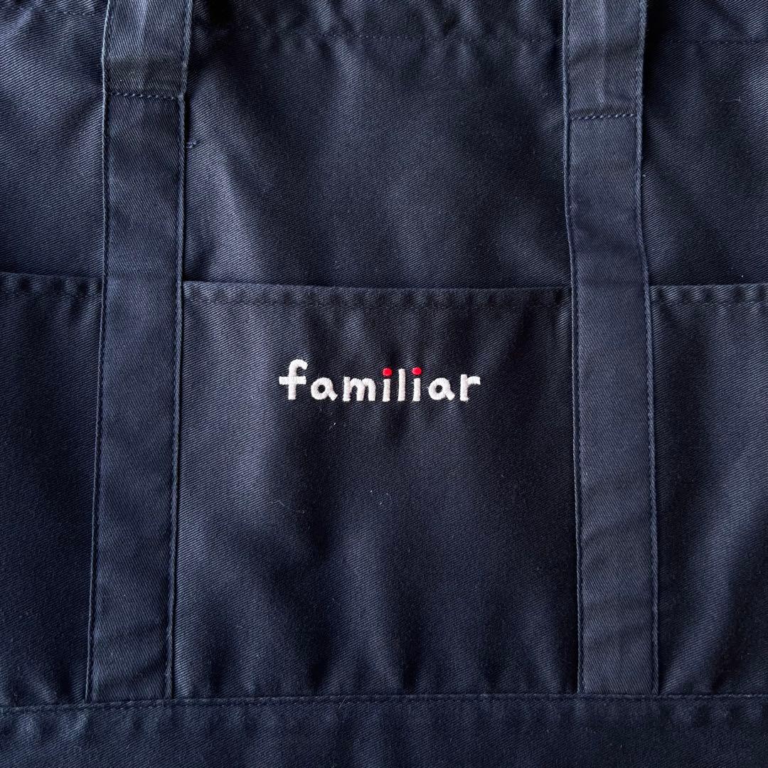【familiar】ファミリア　マザーズバッグ　ネイビー　赤チェック