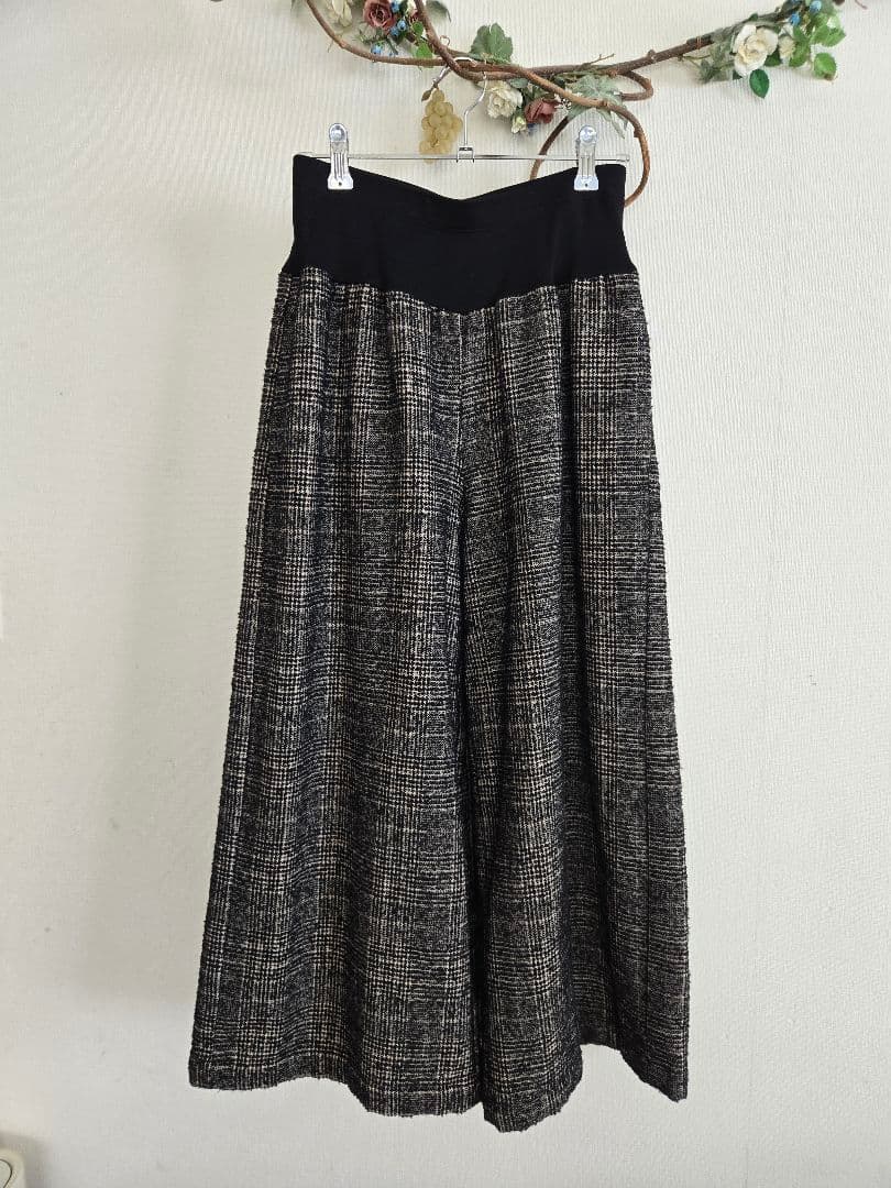 aosoaumei　ビアズリー　ウエストリブループチェックパンツ