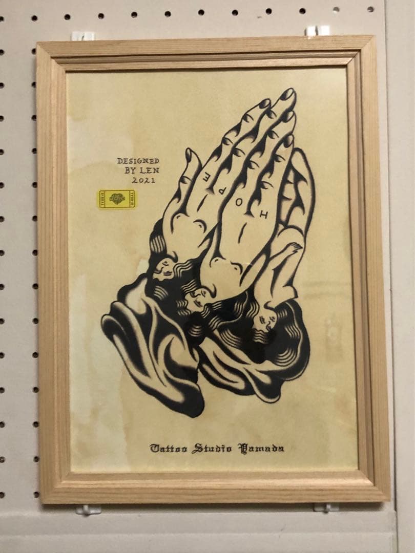 TATTOO FLASH POSTER【 Praying Hands 】