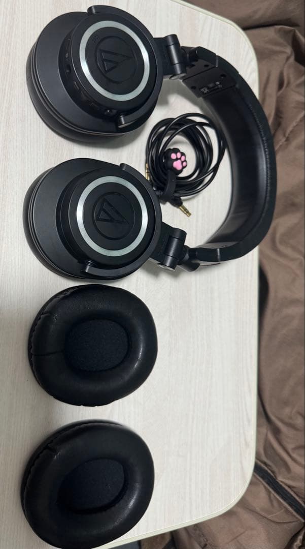 ATH-M50xBT2 純正メッシュイヤーパッド装着＋通常タイプ付属