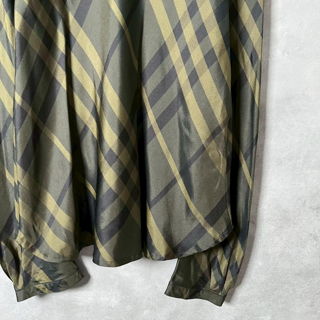 BURBERRY チェック シルク ブラウス トップス 三陽商会 N1595