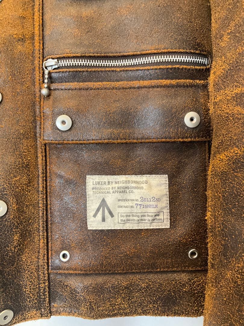 ※ nomiy※ブラウンレザージャケット　ビンテージ加工　M65