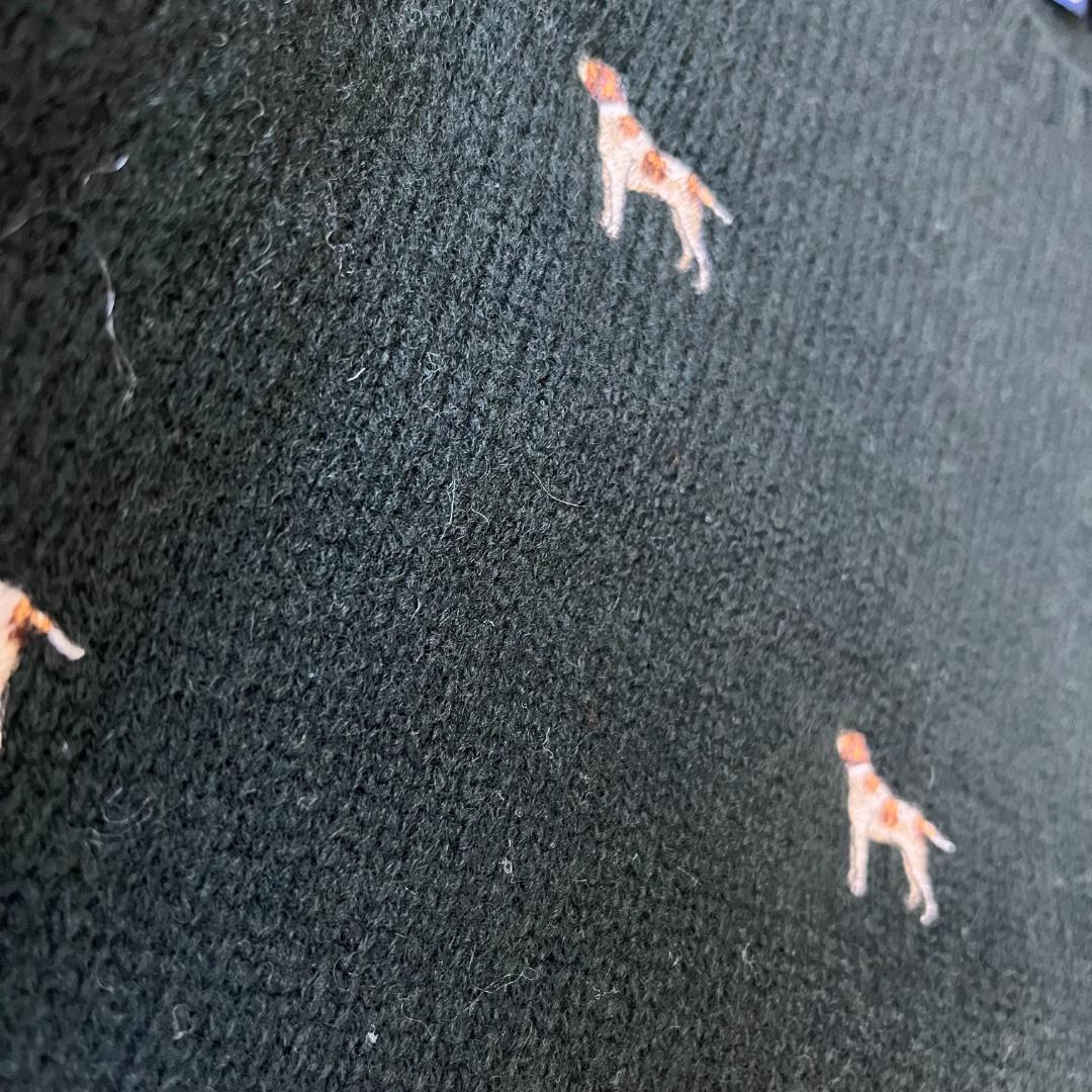 N*s様 希少 90s ポロラルフローレン 犬刺繍 総柄 ウールニット セーター