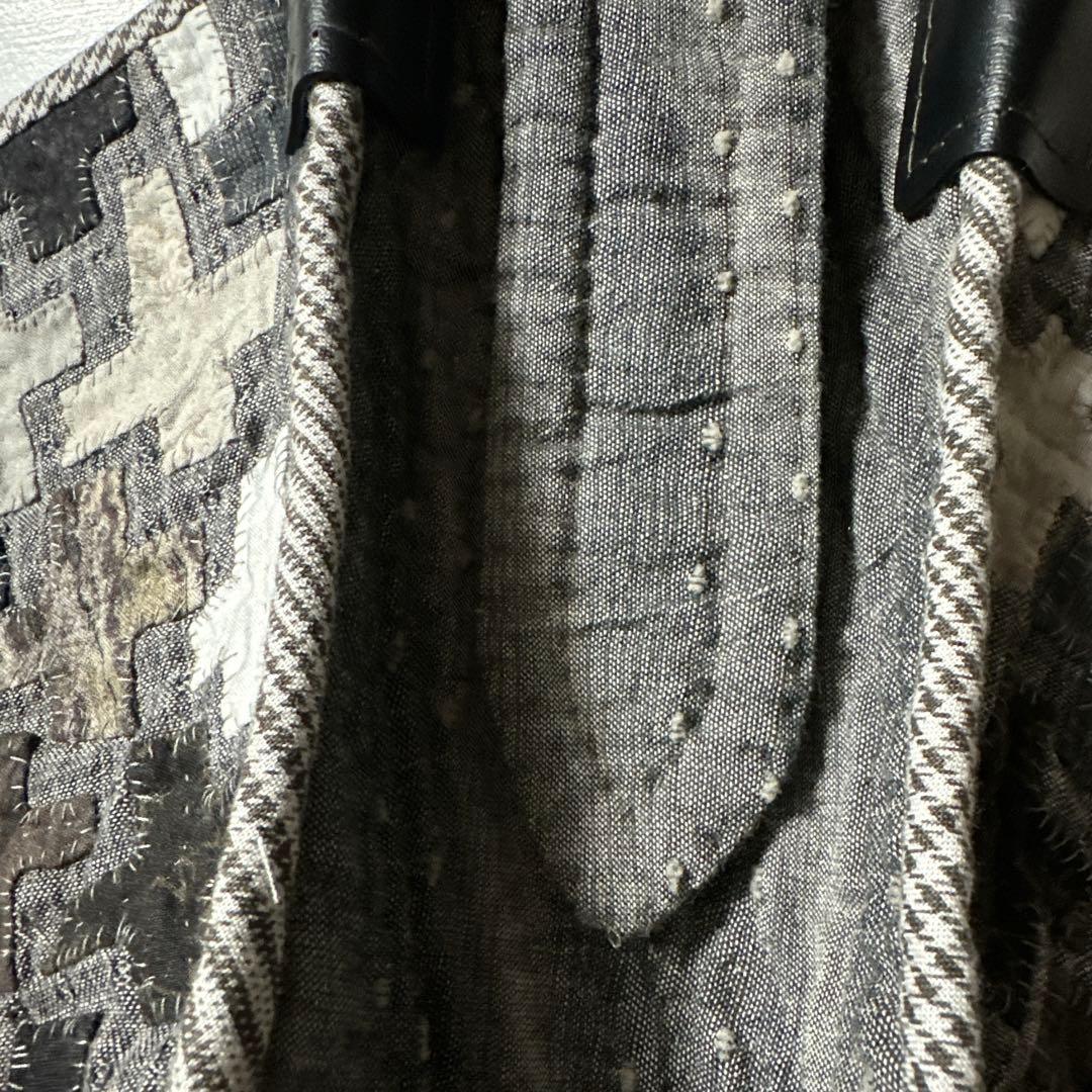 たみぽんハンドメイドパッチワークキルトの個性的なハンドバッグ