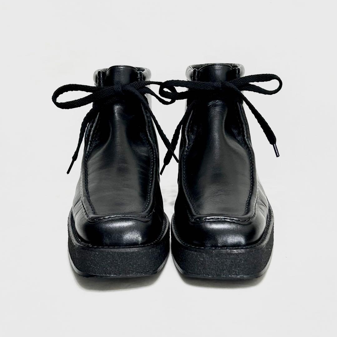 ■定5.4万 ピッピシック 38 レースアップシューズ ローファー 黒 ブーツ