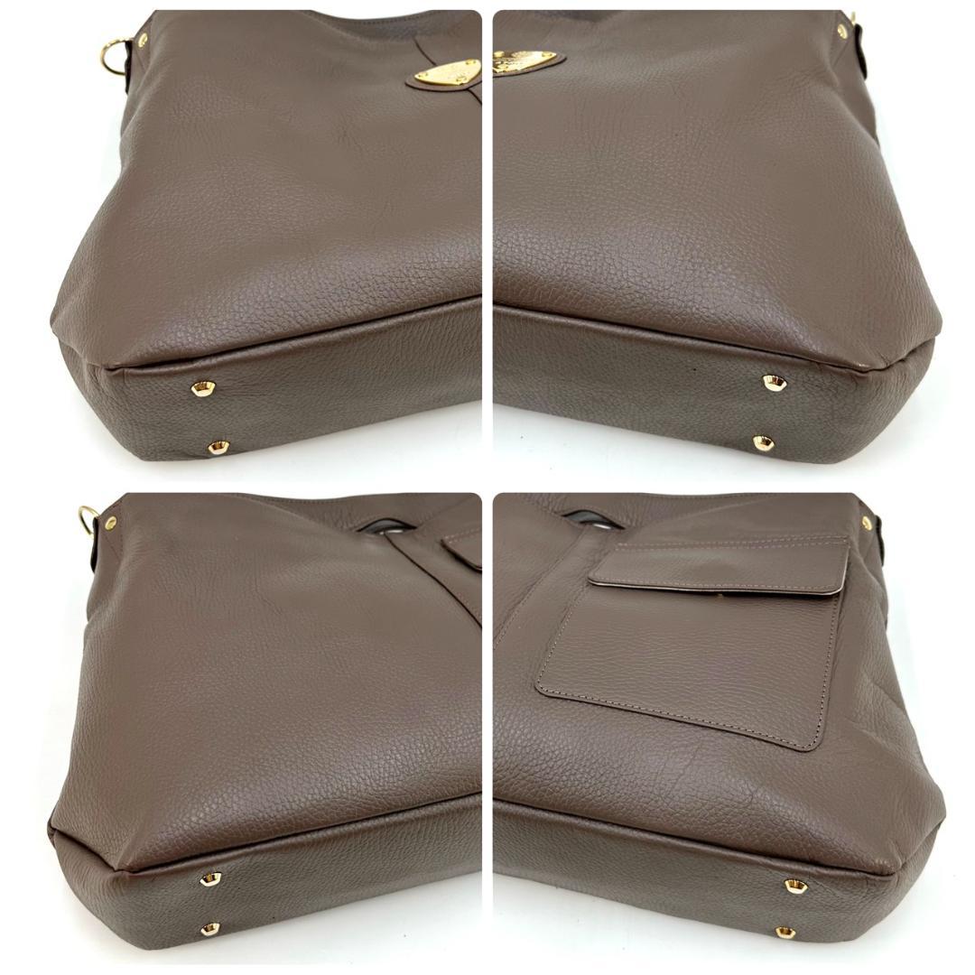 ATAO アタオ エルヴィ 2way ハンドバッグ ショルダーバッグ グレージュ