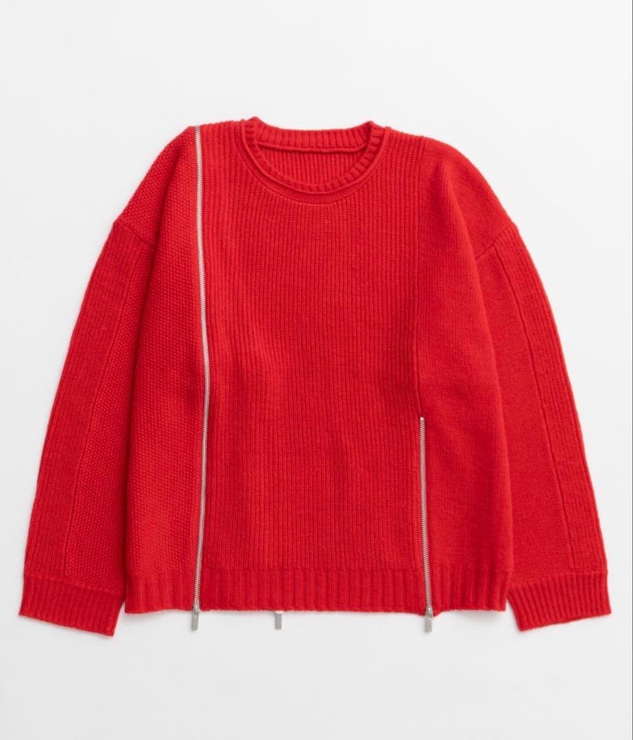 メゾンスペシャル　ロングファスナ－ニット