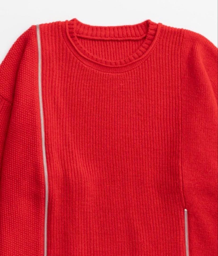 メゾンスペシャル　ロングファスナ－ニット