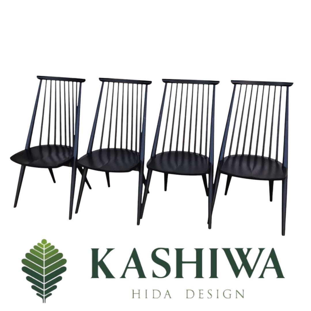YIN灯日々専用　柏木工 シビルチェア CC71A BK オーク材 4脚セット③