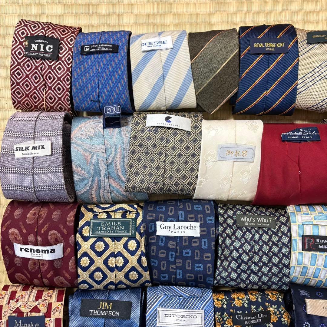 ハイブランドネクタイ 50本セット 全てシルク バーバリー エルメス まとめ売り