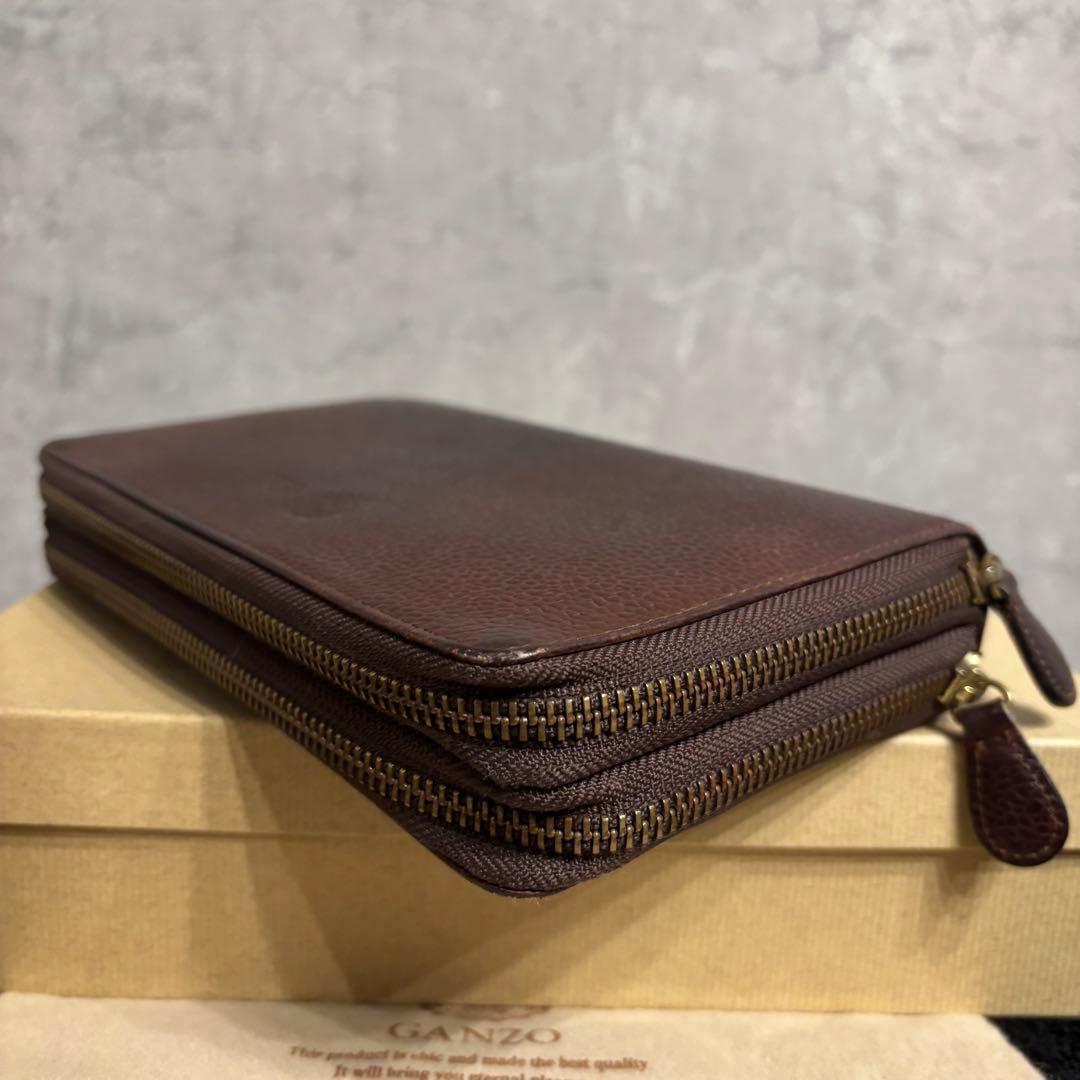 GANZO ガンゾー オーガナイザー 長財布 カードケース ブラウン