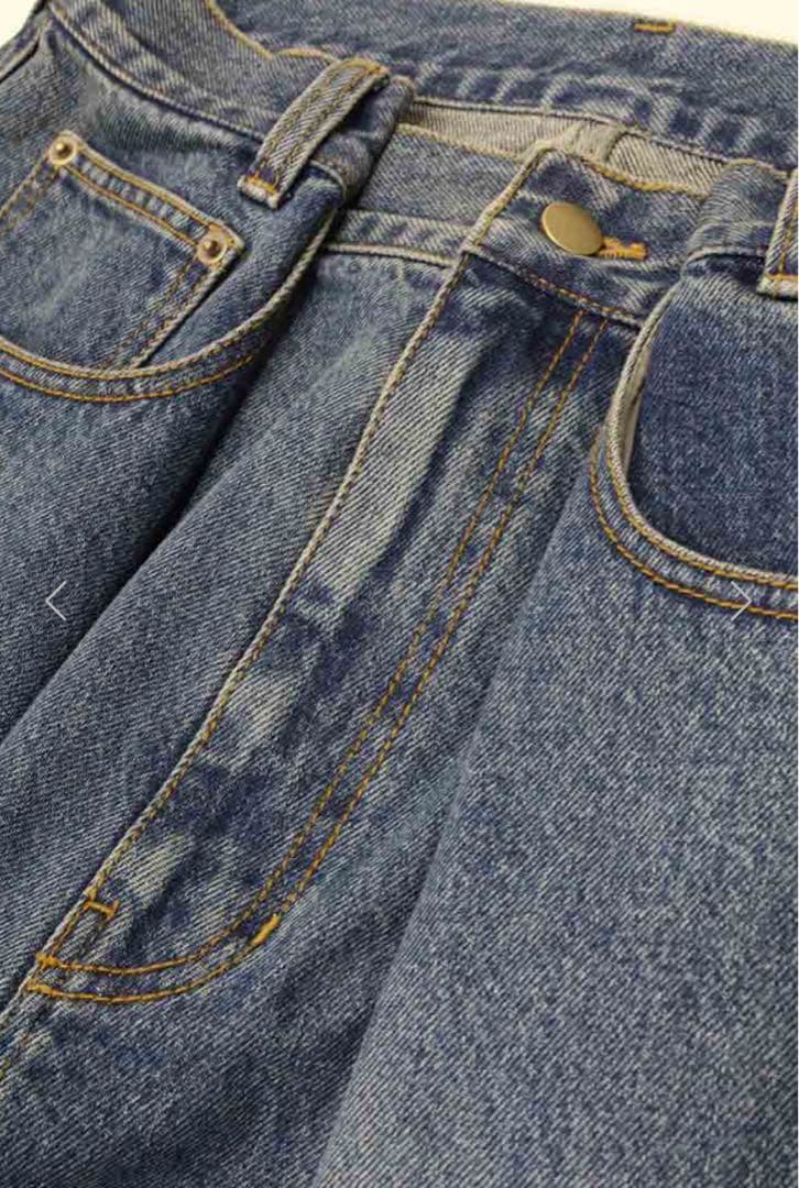 machattウエストタックデニム【ブルー】