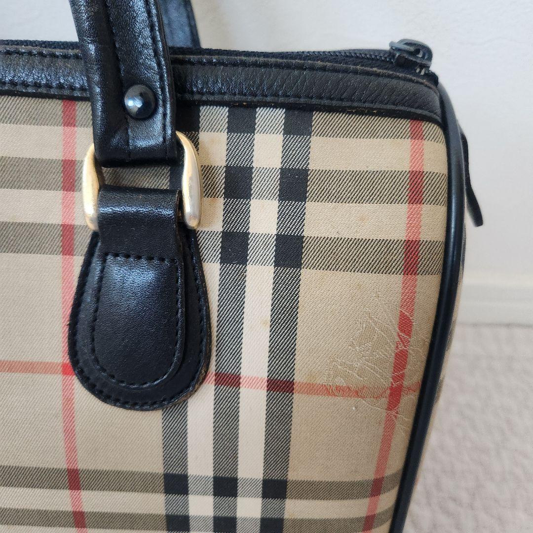 バーバリー　ミニボストン　ハンドバッグ　ノバチェック　ビンテージ