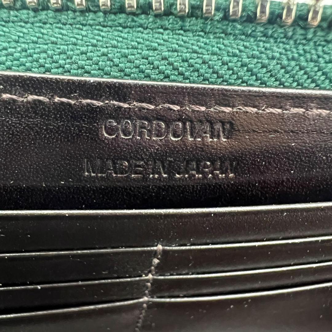 未使用品箱付 プレリー☆メンズ ジッピーウォレット 長財布 コードバン 本革 緑