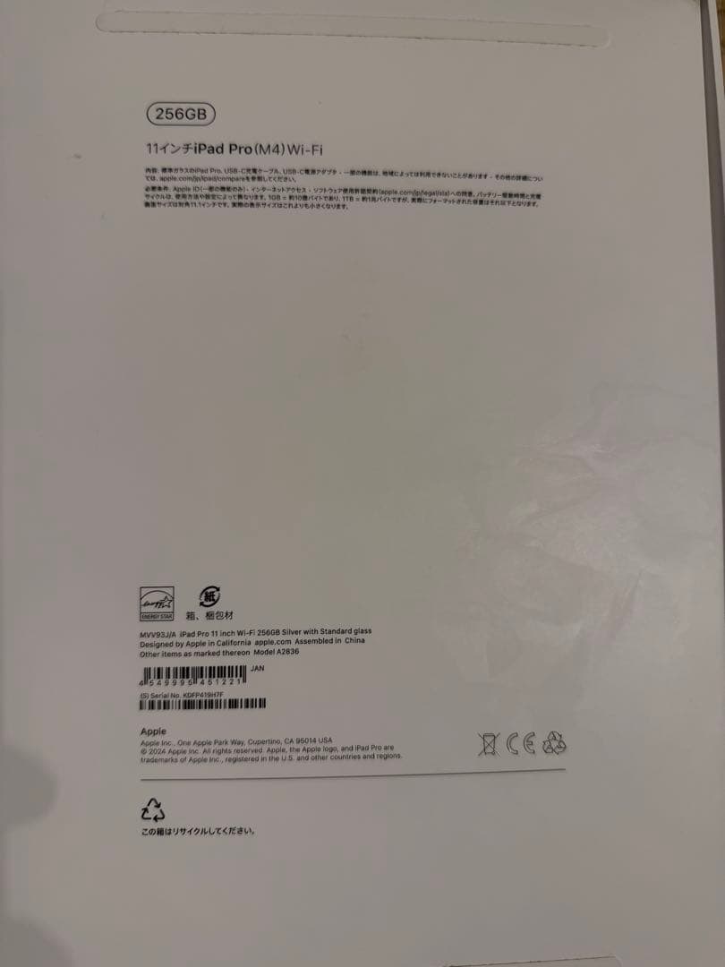 Apple iPad Pro シルバー M4 本体 付属品付き 256GB