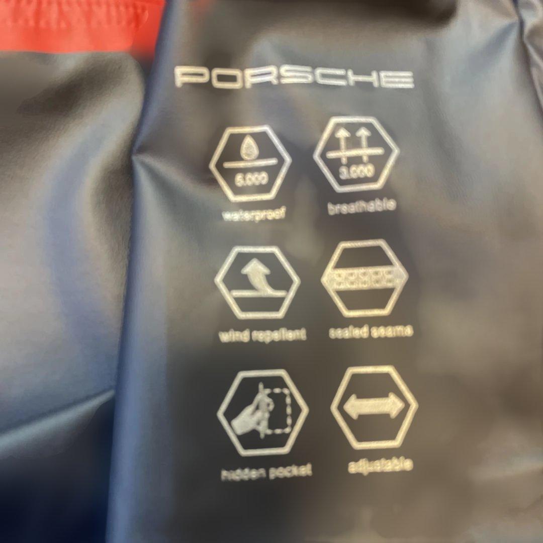 ポルシェPorsche ジャンパー S~Mサイズ フード収納 濃いグレー 防風