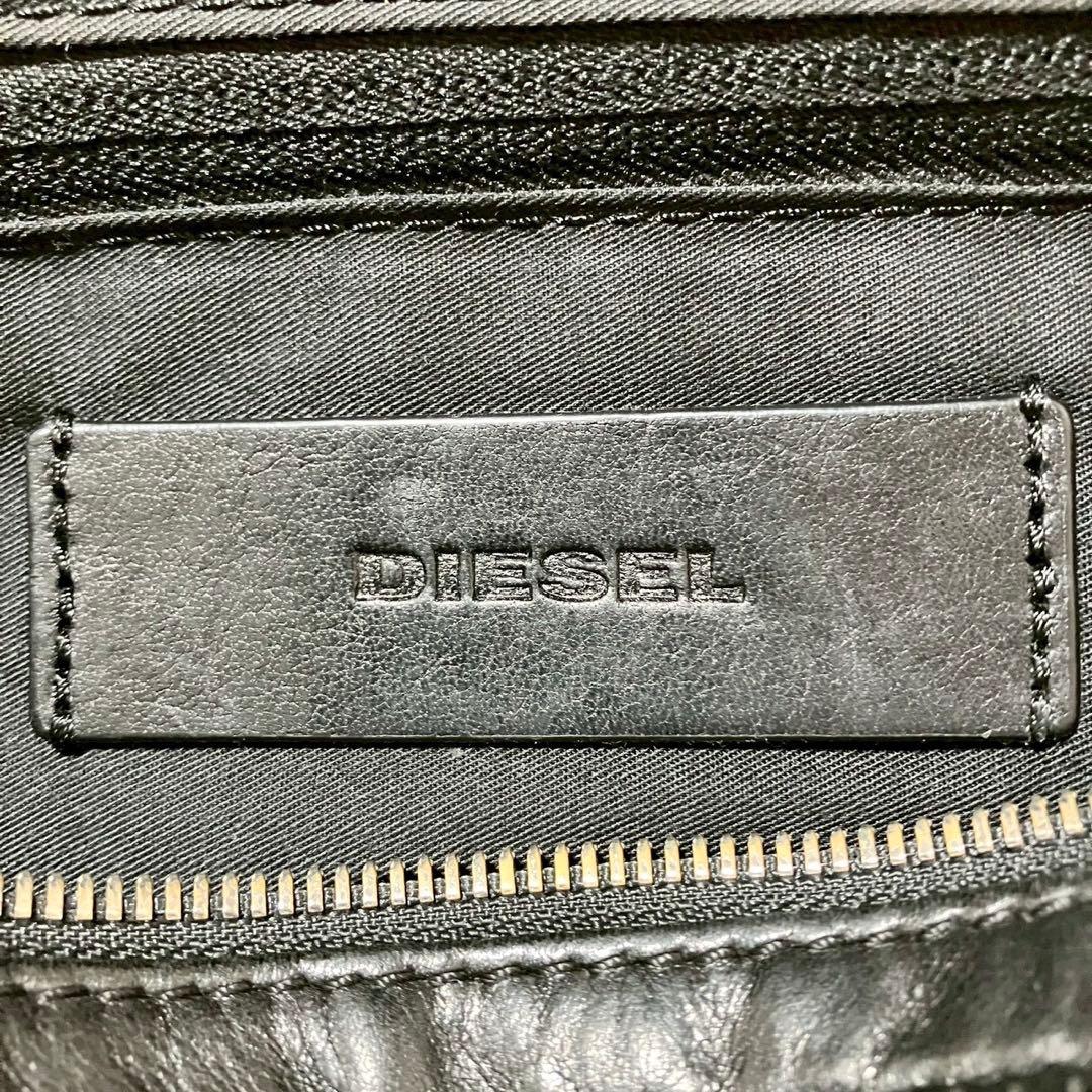 希少 DIESEL ディーゼル レザー ボディバッグ ロゴ 斜掛け クロスボディ
