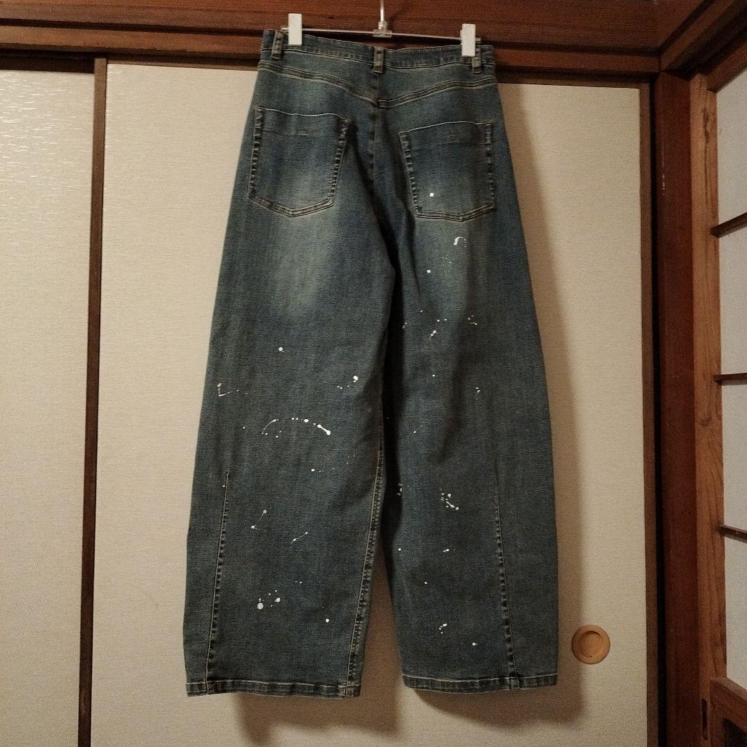 美品【ayane】ペイントデニム　ブリーチ　サイズ38