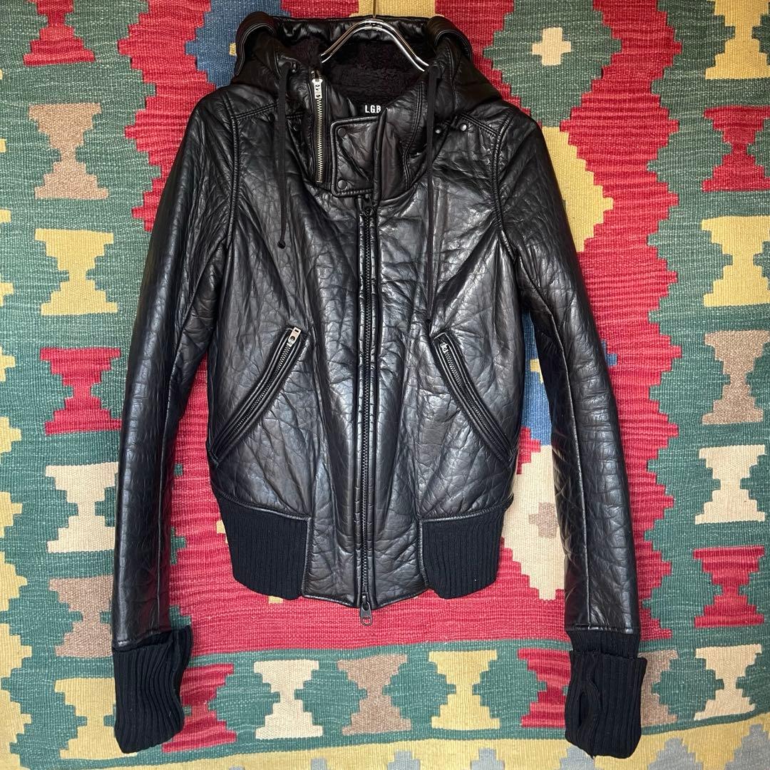 LGB レザージャケット L.G.B. パーカー　レザー　ジャケット