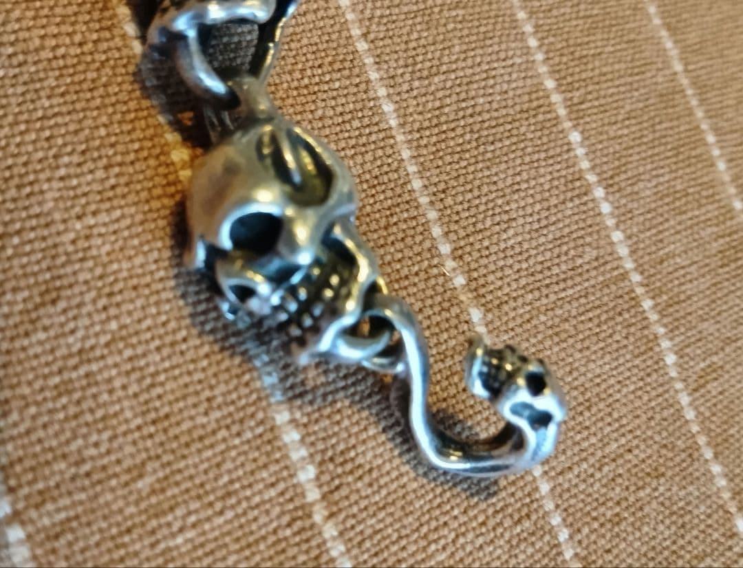 スカル シルバーブレスレット 骸骨 ドクロ