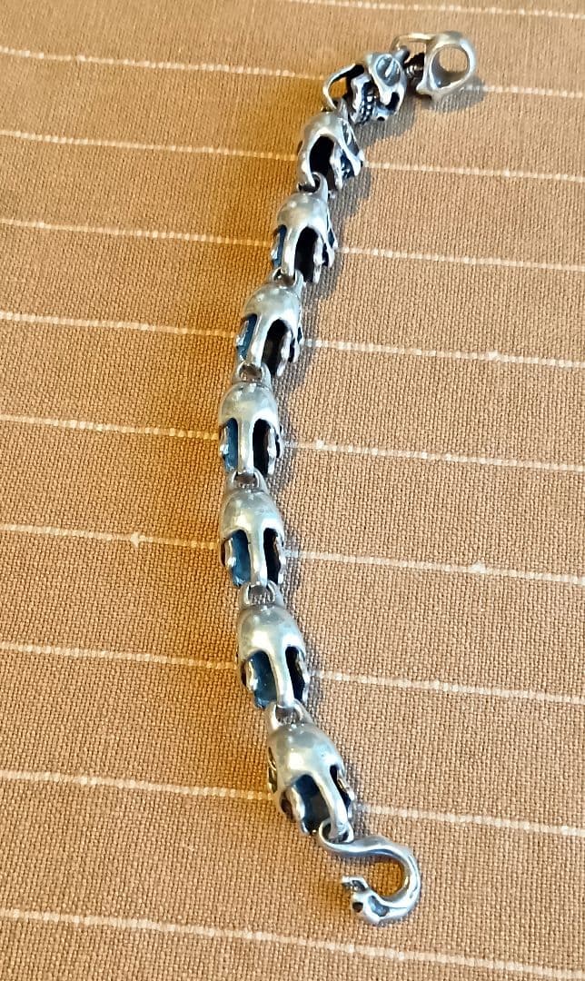 スカル シルバーブレスレット 骸骨 ドクロ