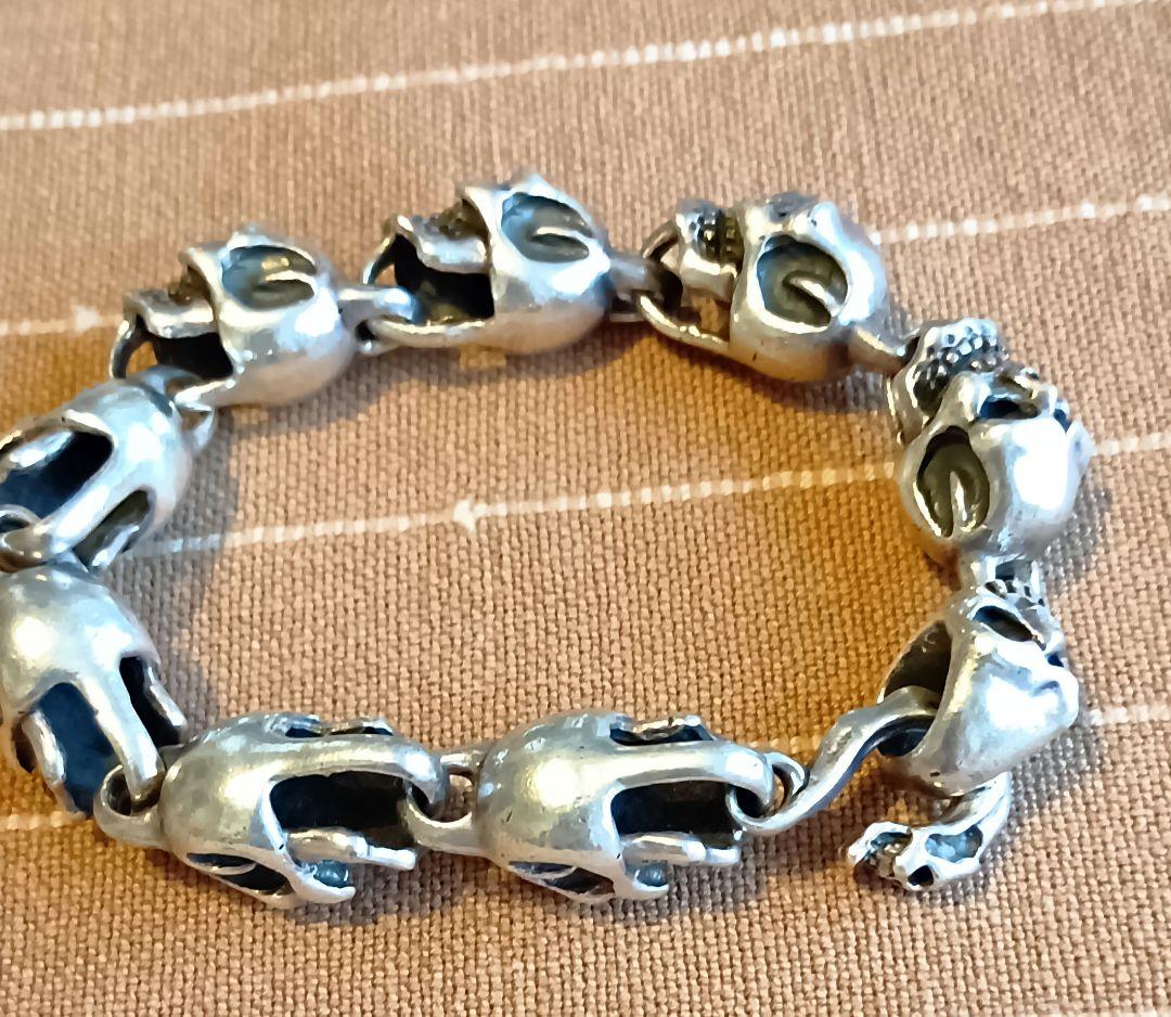 スカル シルバーブレスレット 骸骨 ドクロ