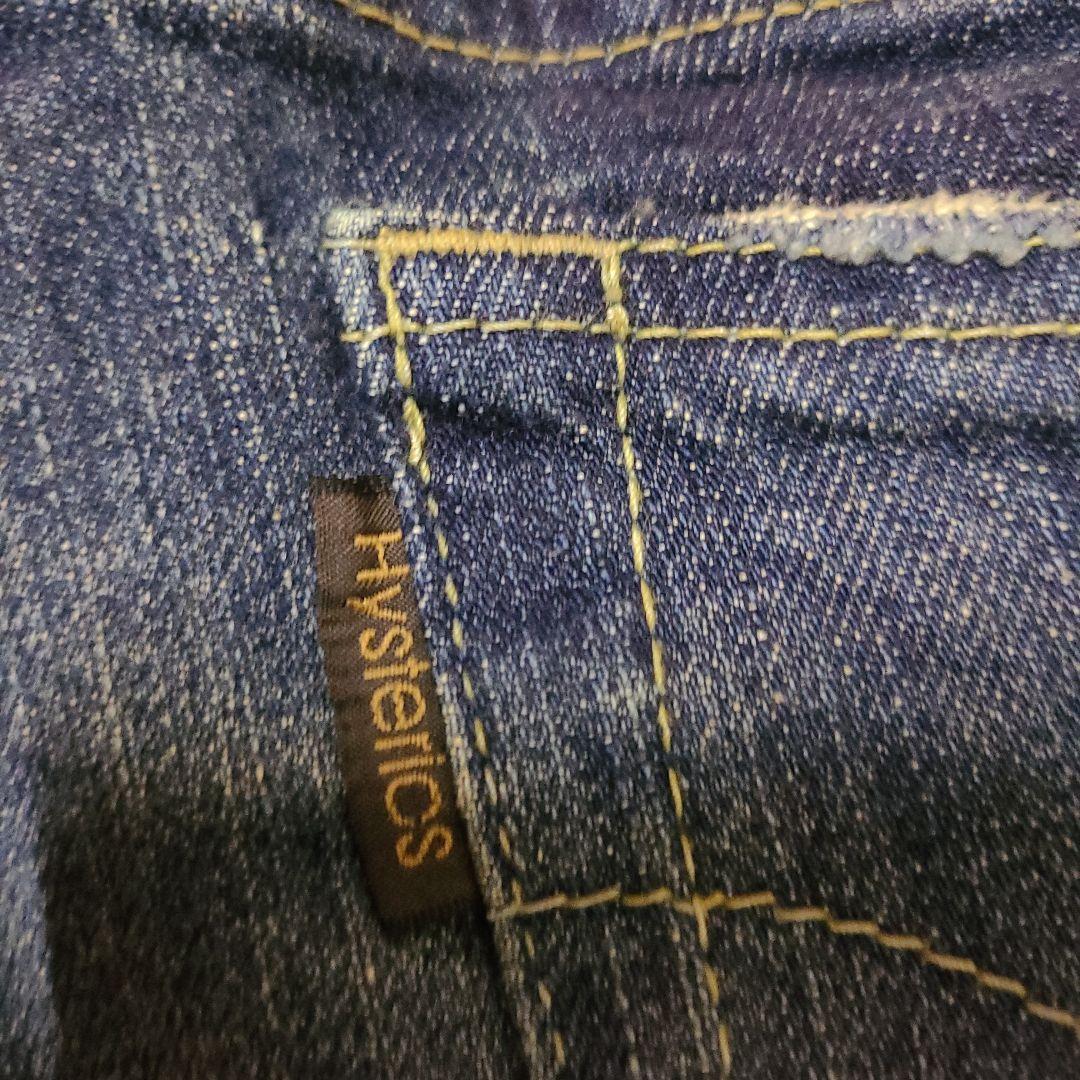 色落ち加工ヒステリックグラマースタッズブーツカットデニムXXS