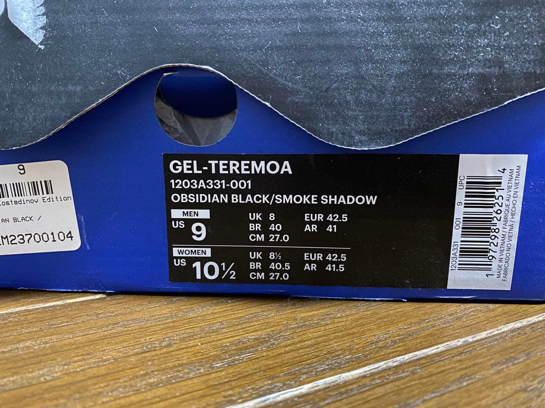 靴 asics gel kiko 27cm