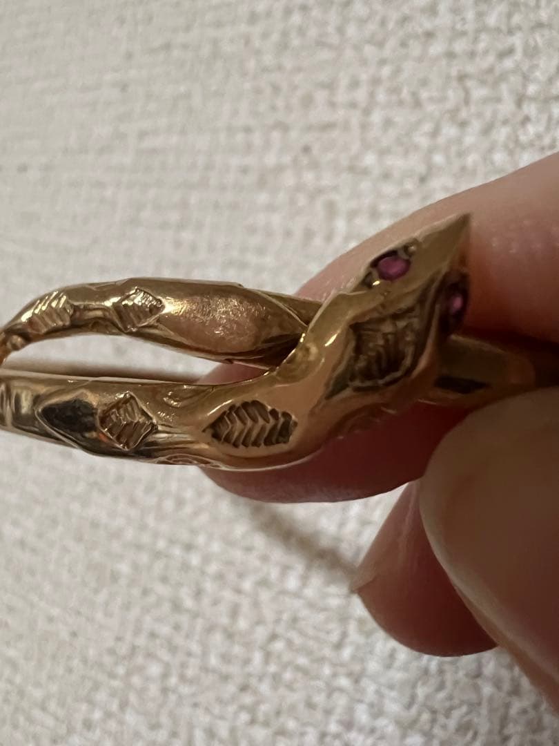 9ct k9 375 蛇デザイン バングル　ブレスレット　アンティーク　英国