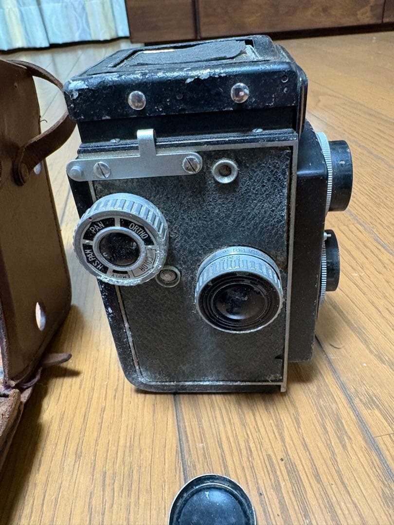 レトロカメラ Minoltaflex フィルムカメラ レザーケース付き
