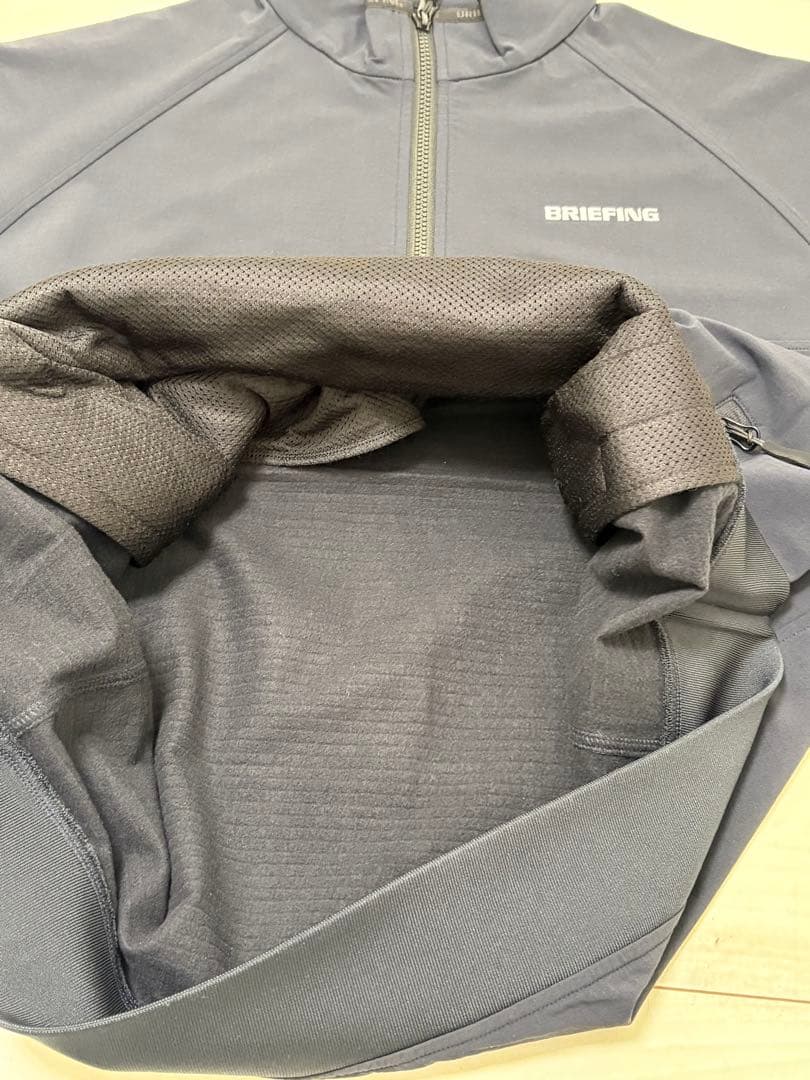 未使用)ブリーフィング ゴルフ メンズ フリースハーフジップ サイズL ブラック