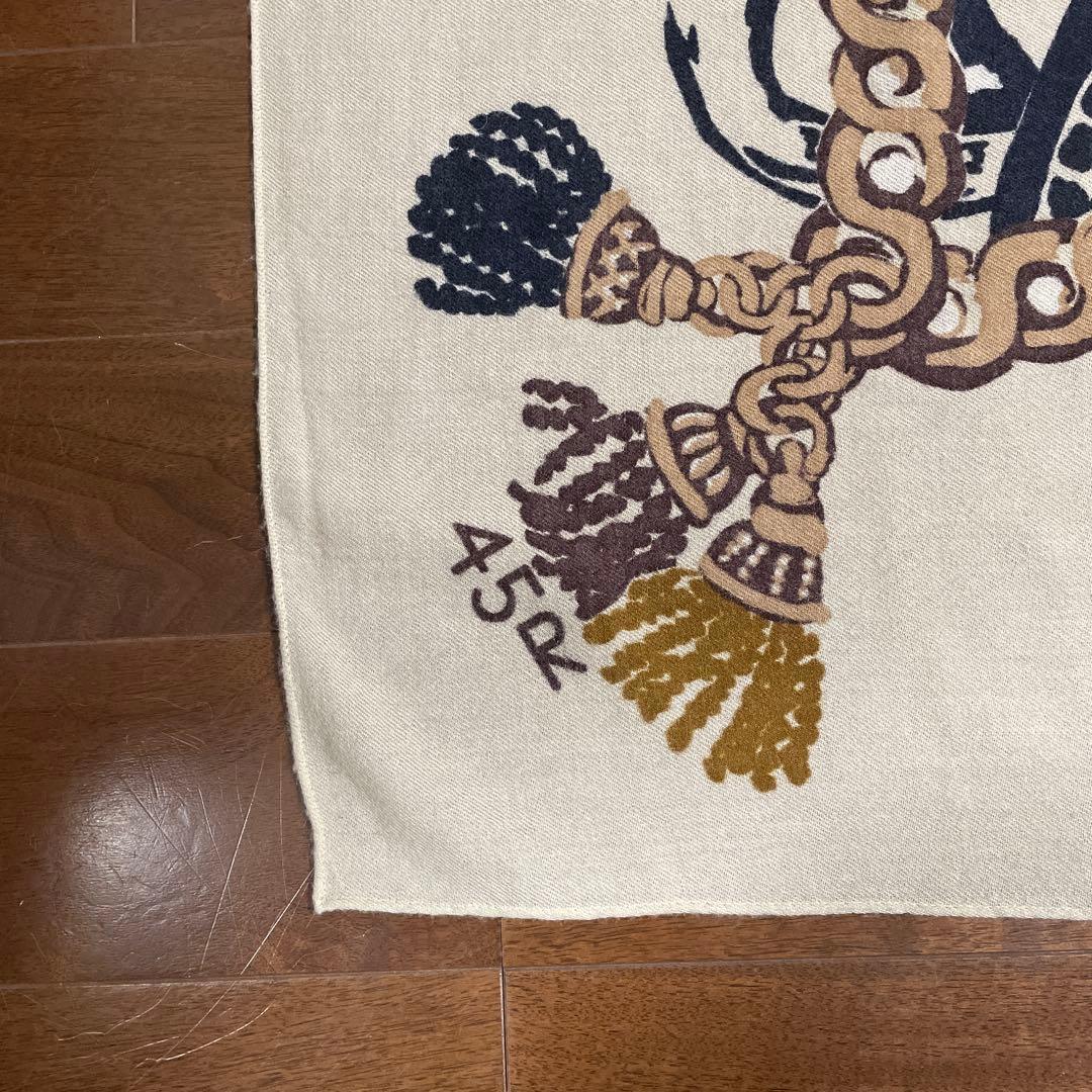 kazz　希少】45R ウール 大判ストール ショール 130×130