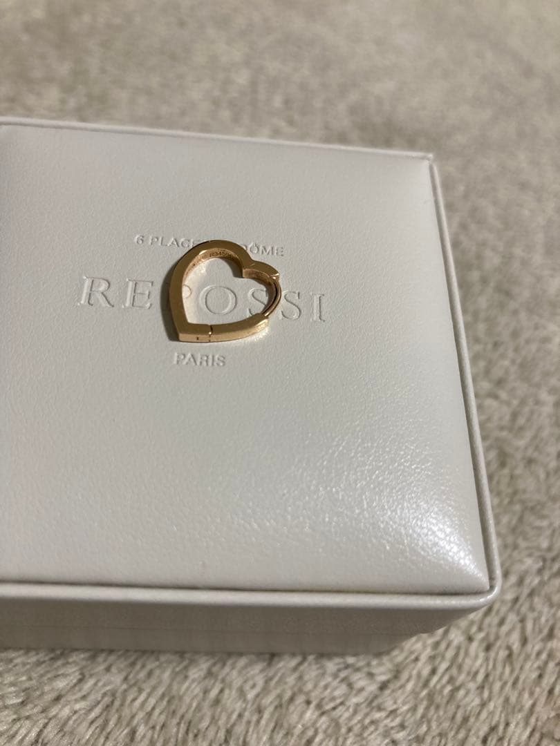 REPOSSI レポシ アンティフェール ハートピアス ゴールド