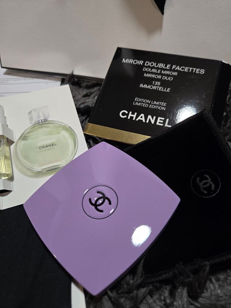 確実正規品新品CHANEL/シャネル ミロワールドゥーブルファセットダブルミラー