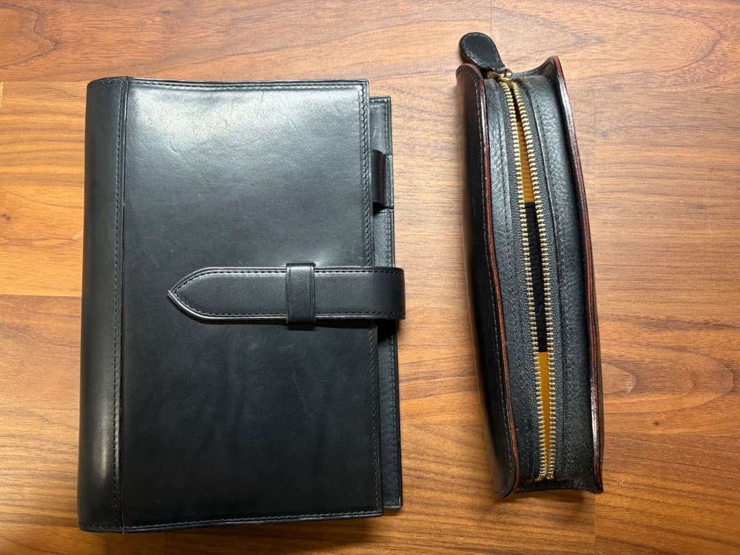 GANZO 手帳カバーとペンケースのセット