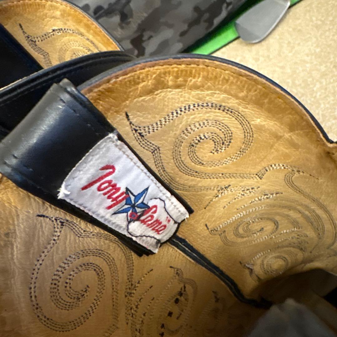 Tony Lama ブラック ウエスタンブーツ(ビンテージ)