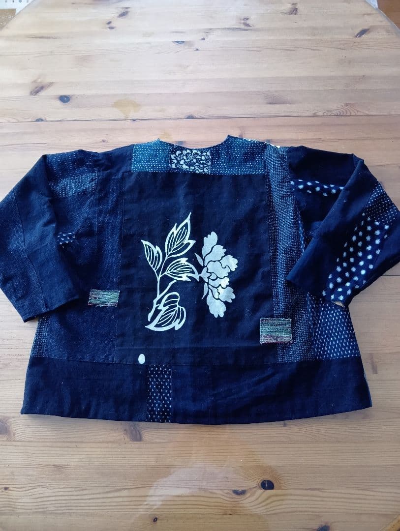 藍染古布の刺し子ジャケット